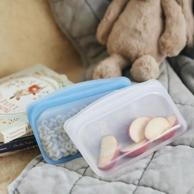 Alt view image 3 of 6 - Stasher Premium Reusable Silicone Food Storage Snack Bag, Clear, 12 oz