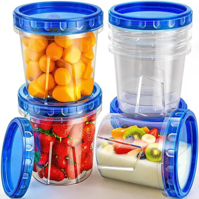 Main image of HOMETALL Freezer Storage Containers, 6 Pack 24 Oz, Airtight Plastic