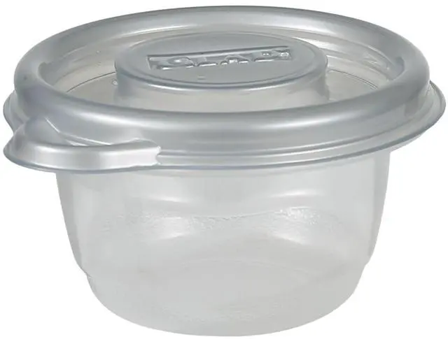 Alt view image 2 of 5 - Glad GladWare Mini Round Containers, 4 Oz, 8 Count, Silver Metallic Lid