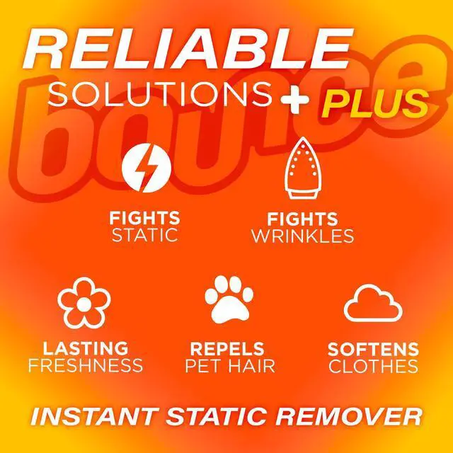Alt view image 5 of 5 - Bounce 3 in 1 Anti Static Spray, Instant Wrinkle Release, Odor Eliminator & Fabric Refresher, 9.7 Fl Oz (Pack of 1)