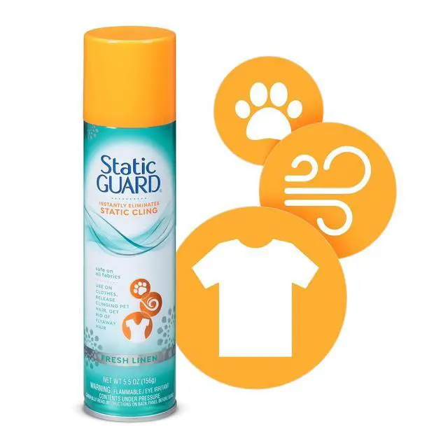 Alt view image 5 of 7 - Static Guard Fabric Spray, Fresh Linen Scent, 5.5oz