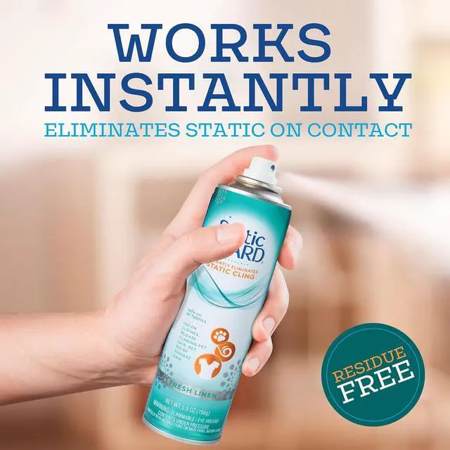 Alt view image 2 of 7 - Static Guard Fabric Spray, Fresh Linen Scent, 5.5oz