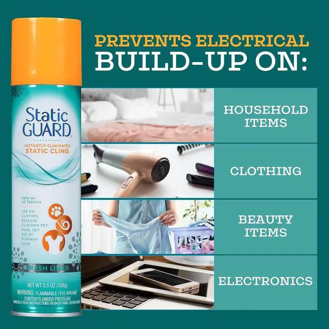 Alt view image 6 of 7 - Static Guard Fabric Spray, Fresh Linen Scent, 5.5oz