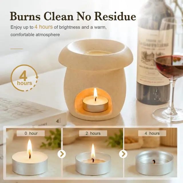 Alt view image 2 of 7 - 80 Pack Palm Wax Tealights, 4 Hour Burn Time