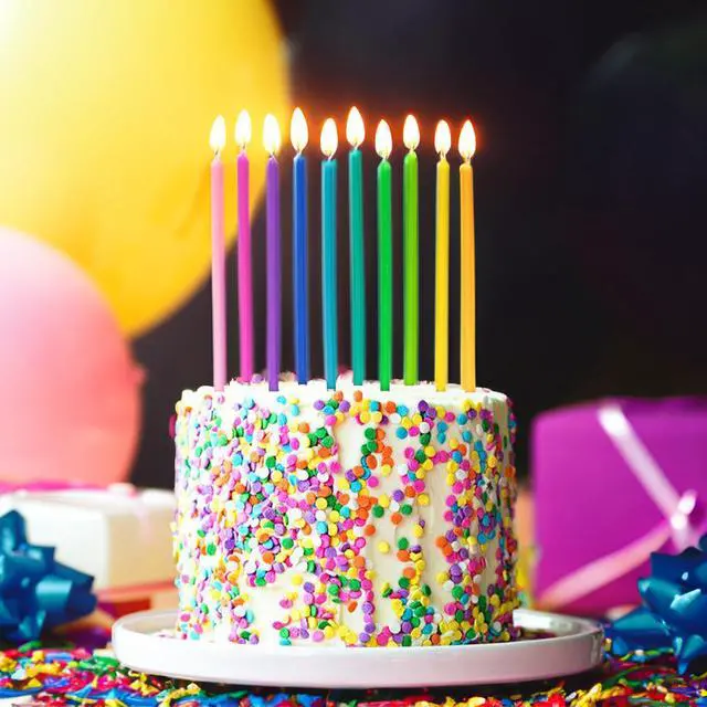 Alt view image 5 of 7 - Rainbow Birthday Candles, 40-Count, 5.5in Tall Thin
