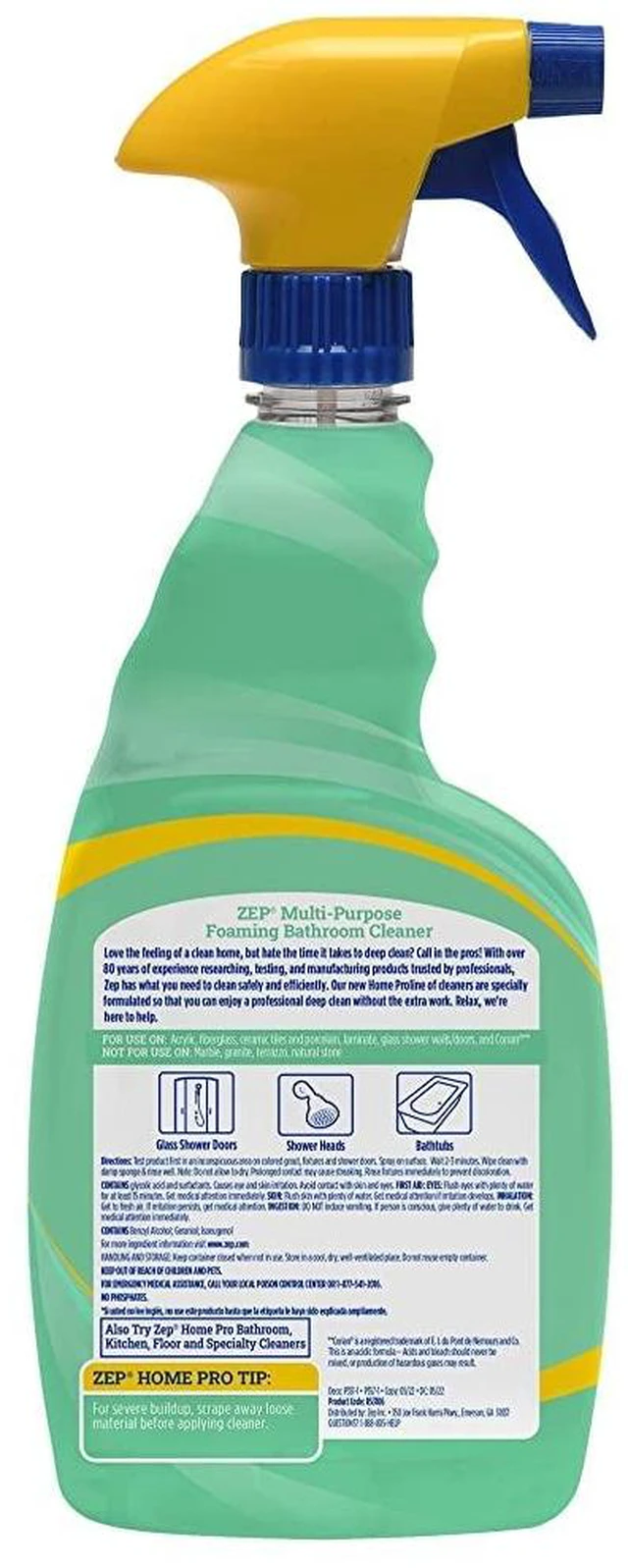 Alt view image 4 of 5 - Zep Home Pro Multi-Purpose Foaming Bathroom Cleaner, 32 Fl Oz, R53106