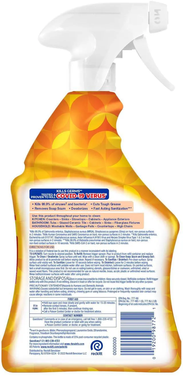 Alt view image 3 of 6 - Lysol Foaming Bathroom Cleaner & Disinfectant Spray, Mango Scent, 32oz