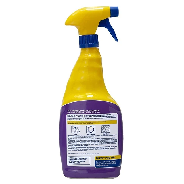 Alt view image 2 of 6 - Zep Shower Tub and Tile Cleaner, 32oz, Pack of 1, ZUSTT32PF