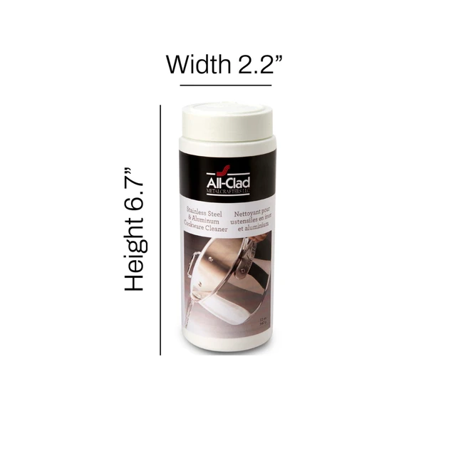 Alt view image 3 of 5 - All-Clad Specialty Powder Stainless Steel Cleaner and Polish 12 oz White for Pots, Pans and Cookware