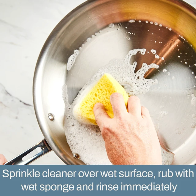 Alt view image 5 of 5 - All-Clad Specialty Powder Stainless Steel Cleaner and Polish 12 oz White for Pots, Pans and Cookware