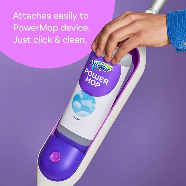 Alt view image 5 of 6 - Swiffer PowerMop Liquid Floor Cleaner Refills, 2 Count, Fresh Scent, Multi-Surface and Wood Floor Mopping Fluid, No Bucket Needed