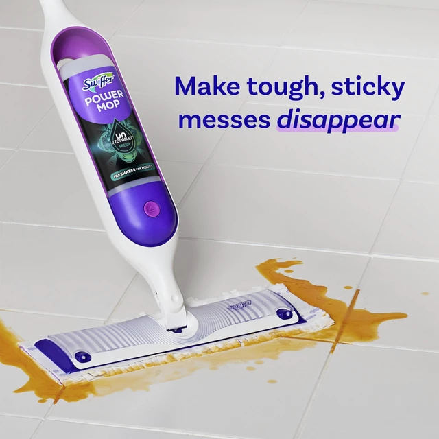 Alt view image 6 of 6 - Swiffer PowerMop Floor Cleaning Solution with Unstopables Fresh Scent, 25.3 fl oz, 2 Pack
