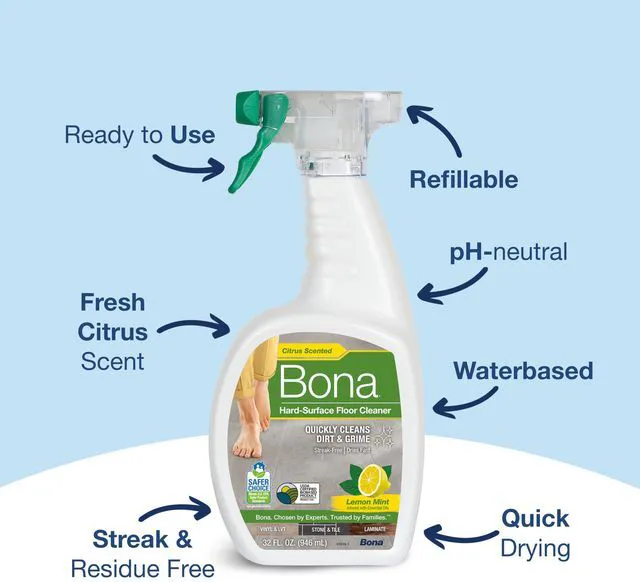 Alt view image 5 of 6 - 32fl oz Bona Multi-Surface Floor Cleaner Spray - Lemon Mint Scent