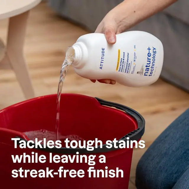 Alt view image 6 of 6 - ATTITUDE Floor Cleaner, EWG Verified, Streak-Free, Vegan & Plant-Based for Tile, Wood & Laminate Floors, Citrus Zest Scent, 35.2 Fl Oz