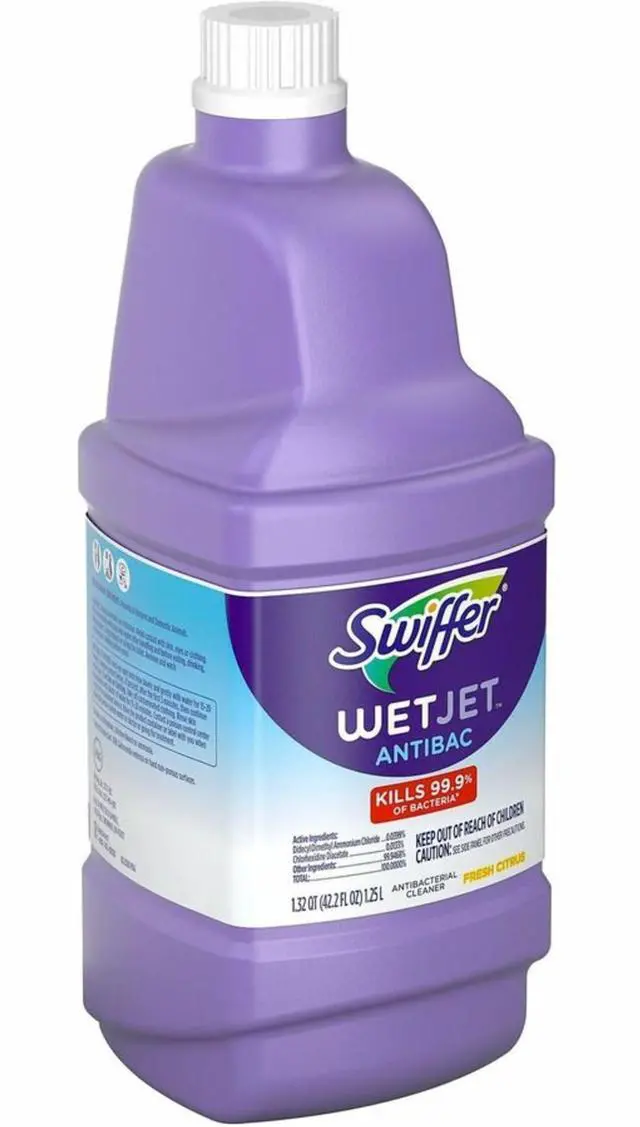 Alt view image 4 of 7 - Swiffer WetJet Antibacterial Solution Refill, 1.25L, Fresh Citrus, All Purpose Multi Surface Floor Cleaner