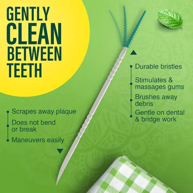 Alt view image 7 of 7 - GuruNanda 2-in-1 QuickPik Toothpick & Interdental Pick, Soft Rubber Bristles, with Travel Case, 60ct (Pack of 2)