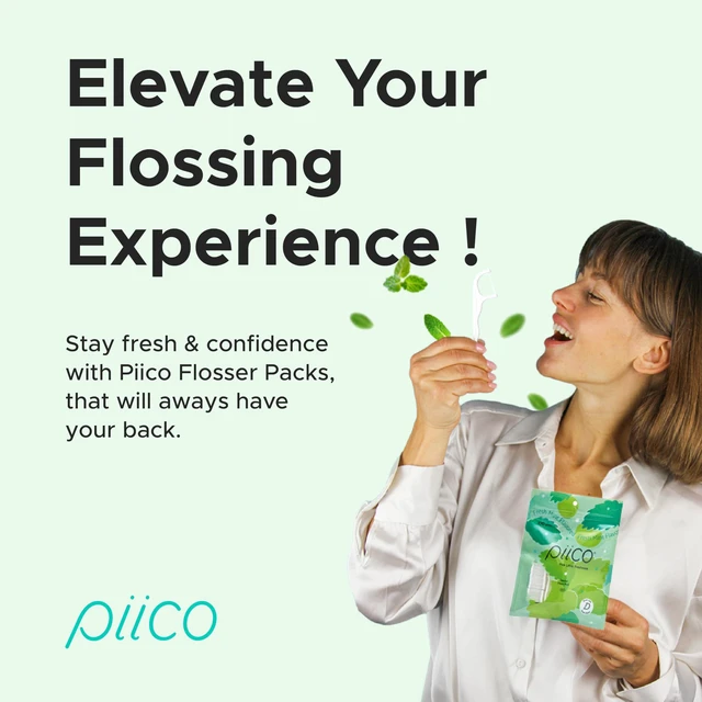 Alt view image 2 of 7 - Piico Xylitol Floss Picks, 100 Count - Unbreakable, Shred-Resistant, Resealable, Unique Flavored Dental Flossers for Adults, Portable