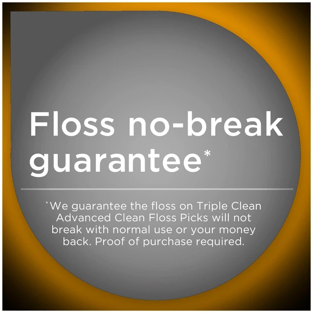 Alt view image 6 of 6 - DenTek Triple Clean Advanced Clean Floss Picks, No Break & No Shred, 75 Count, 3 Pack