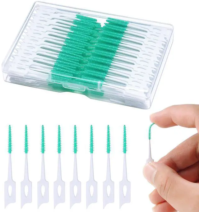 Main image of Dental Floss Picks 220 PCS, Soft Toothpicks Brush for Teeth, Green