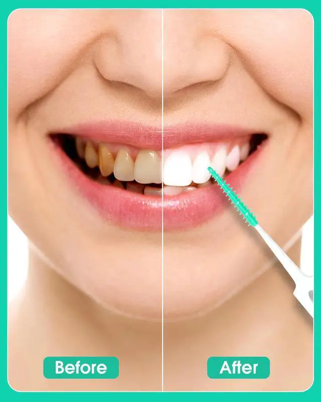 Alt view image 2 of 7 - Dental Floss Picks 220 PCS, Soft Toothpicks Brush for Teeth, Green
