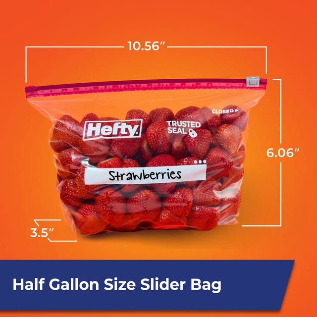 Alt view image 5 of 5 - Hefty Slider Half Gallon Storage Bags, 40 Count