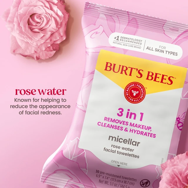 Alt view image 4 of 5 - Burt's Bees Micellar Facial Towelettes with Rose Water, 30 Count