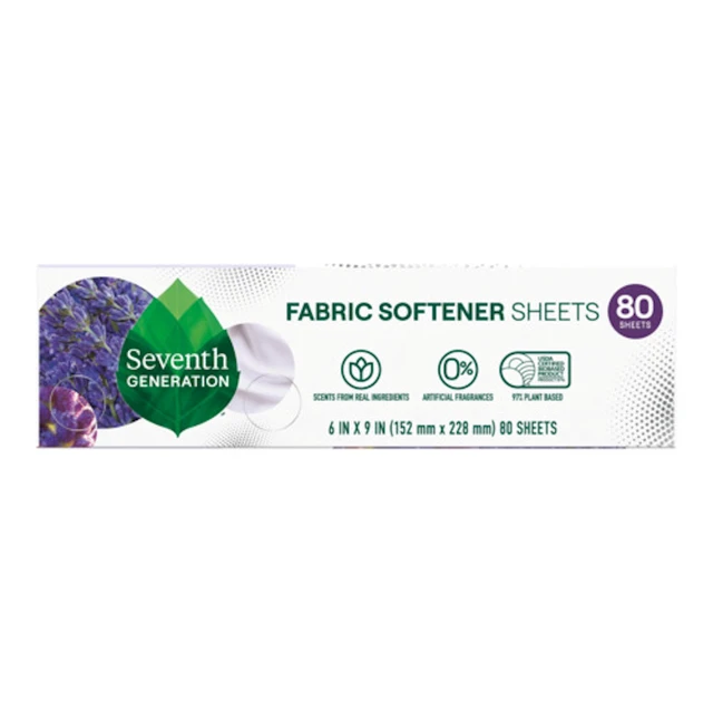 Alt view image 2 of 6 - Seventh Generation Fabric Softener Dryer Sheets, Fresh Lavender, 80 Count