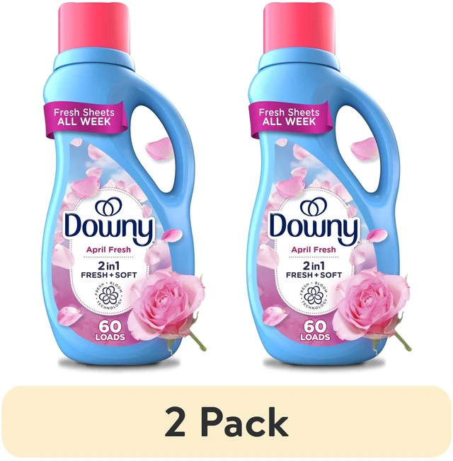 Main image of Downy April Fresh Scent Liquid Fabric Softener & Conditioner, 2 Pack, 44 fl oz, 60 Loads