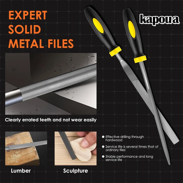 Alt view image 4 of 6 - 6-Piece Hardened Alloy Steel Metal Needle File Set