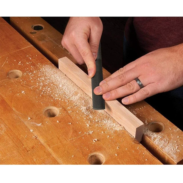 Alt view image 3 of 5 - Wood Rasp File Set, 4-Way Round Half Round Flat Needle Files for Sharpening Wood and Metal Tools