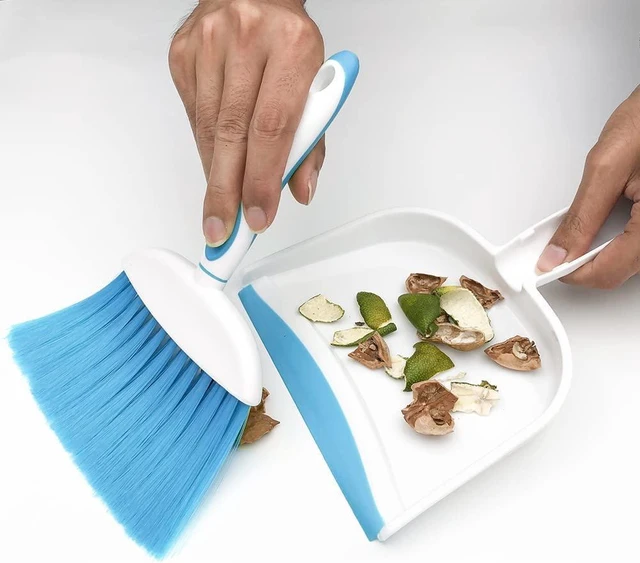 Main image of Small Broom and Dustpan Set, Mini Dustpan and Brush Set, Hand Broom and Dustpan