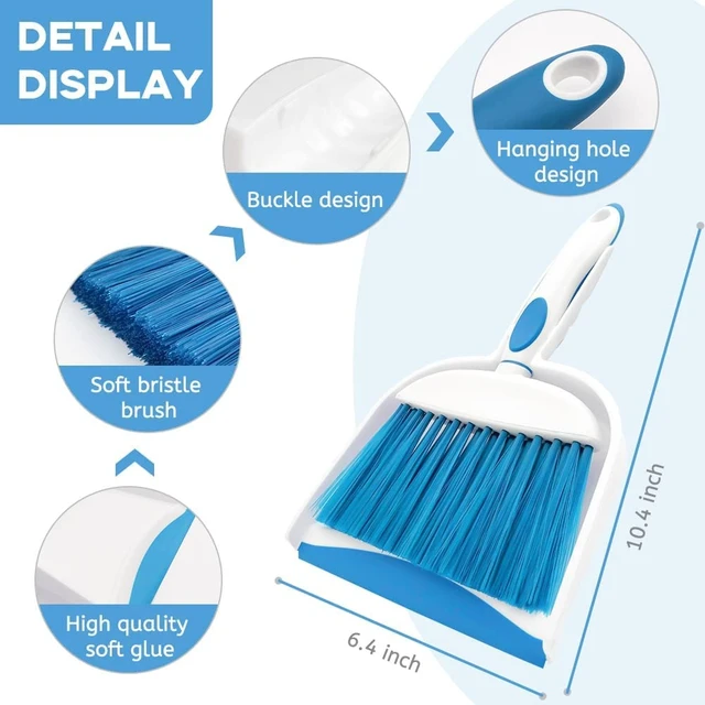 Alt view image 2 of 5 - Small Broom and Dustpan Set, Mini Dustpan and Brush Set, Hand Broom and Dustpan