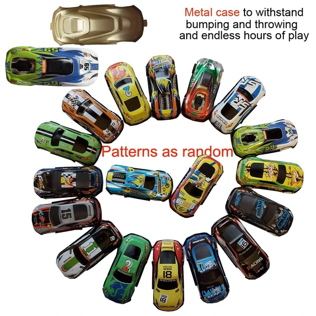 Alt view image 3 of 6 - 18Pcs Metal Die Cast Pull Back Racing Cars, Friction Powered Toy Vehicles for Toddler Boys, 2.7 Inch