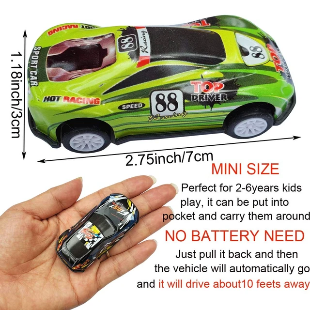 Alt view image 4 of 6 - 18Pcs Metal Die Cast Pull Back Racing Cars, Friction Powered Toy Vehicles for Toddler Boys, 2.7 Inch