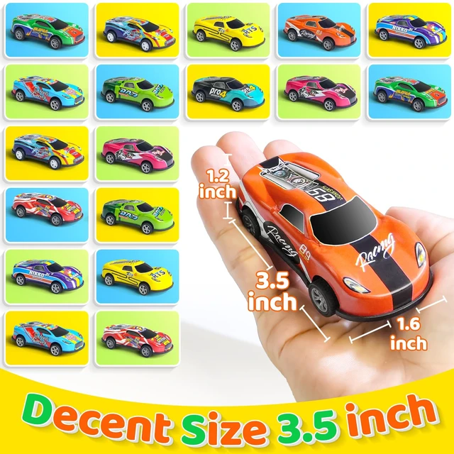 Alt view image 3 of 6 - 20 Pack 3.4 Inch Metal Pull Back Toy Cars for Kids Ages 3-7 Party Favor Goodie Bag Stuffers Pinata Fillers Teacher Reward Prizes