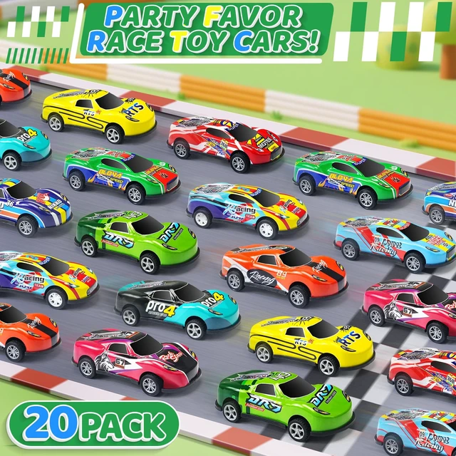 Alt view image 5 of 6 - 20 Pack 3.4 Inch Metal Pull Back Toy Cars for Kids Ages 3-7 Party Favor Goodie Bag Stuffers Pinata Fillers Teacher Reward Prizes