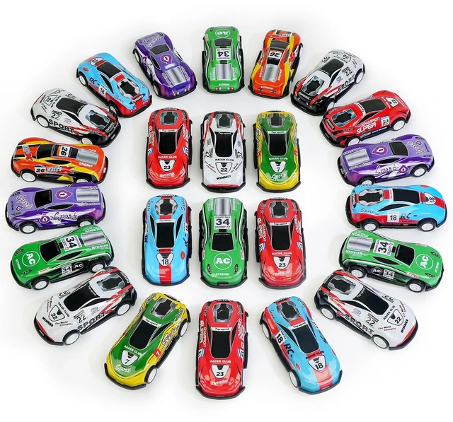 Main image of Beestech 21 Pack Pull Back Toy Cars, Party Favors, Goodie Bag Stuffers, Pinata Fillers, Teacher Prize Box Toys for Boys Girls Toddlers Ages 2-5