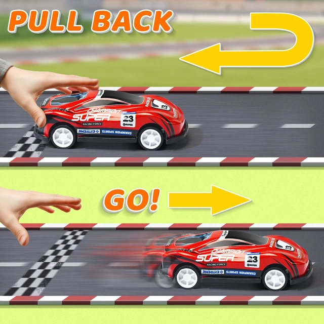 Alt view image 5 of 6 - Beestech 21 Pack Pull Back Toy Cars, Party Favors, Goodie Bag Stuffers, Pinata Fillers, Teacher Prize Box Toys for Boys Girls Toddlers Ages 2-5