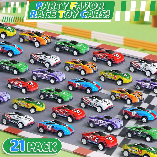 Alt view image 2 of 6 - Beestech 21 Pack Pull Back Toy Cars, Party Favors, Goodie Bag Stuffers, Pinata Fillers, Teacher Prize Box Toys for Boys Girls Toddlers Ages 2-5