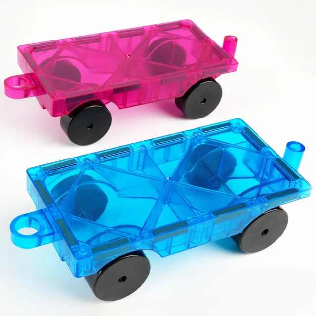 Main image of Bmag 2PCS Magnetic Car Set Construction Vehicle Building Tiles STEM Educational Toys Compatible with Magnetic Tiles for Boys and Girls