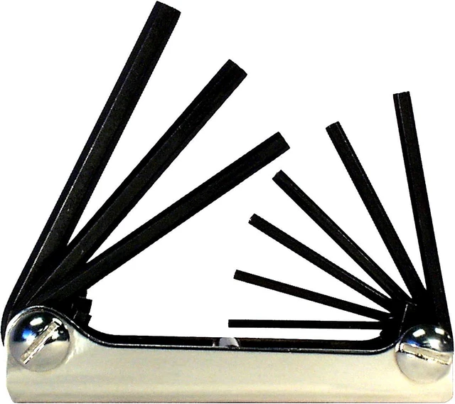 Main image of EKLIND 20912 Steel Handle Fold-up Hex Key Allen Wrench Set, 9-Piece SAE Inch Sizes .050-3/16