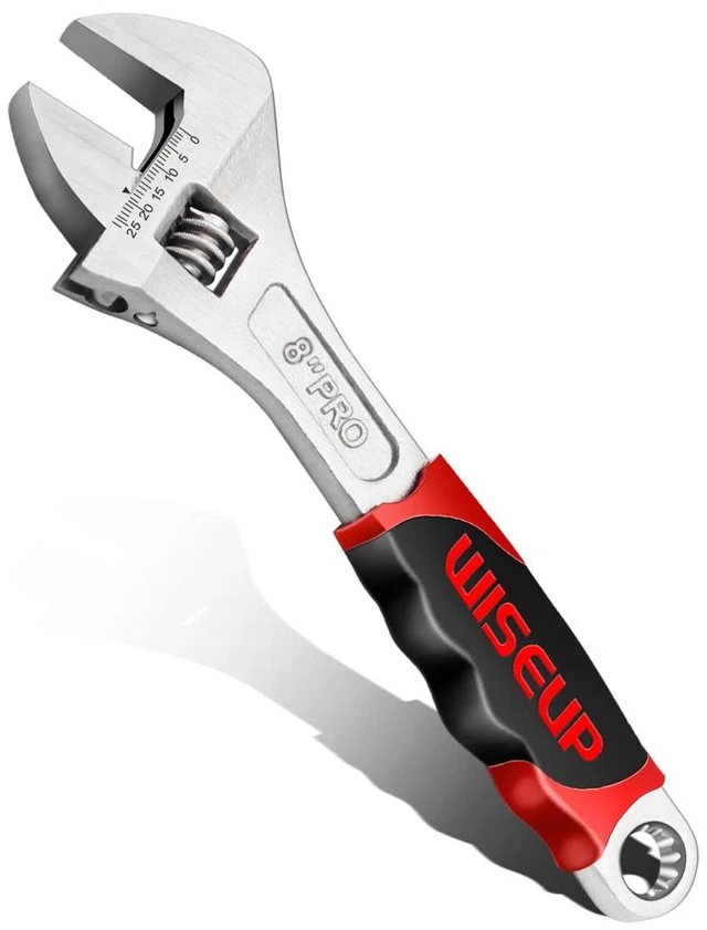 Main image of Wiseup 8-Inch Adjustable Wrench Cr-V Forged Professional