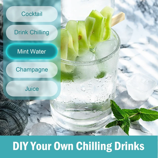 Alt view image 3 of 6 - 3-Pack Ice Cube Trays with Lids for Freezer, Flexible Silicone Bottom, Stackable, 1.2-Inch Cubes, Color-Coded (2 Green 1 Blue), BPA Free, for Juice, Coffee & Cocktails