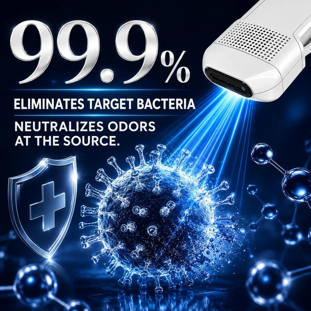 Alt view image 4 of 7 - Electronic Plasma Underarm Odor Neutralizer, Rechargeable, 2 Modes | Gentle Plasma Odor-Control Technology, 15-Min Auto Shut-Off, Hands-Free Strap & Type-C Rechargeable Design
