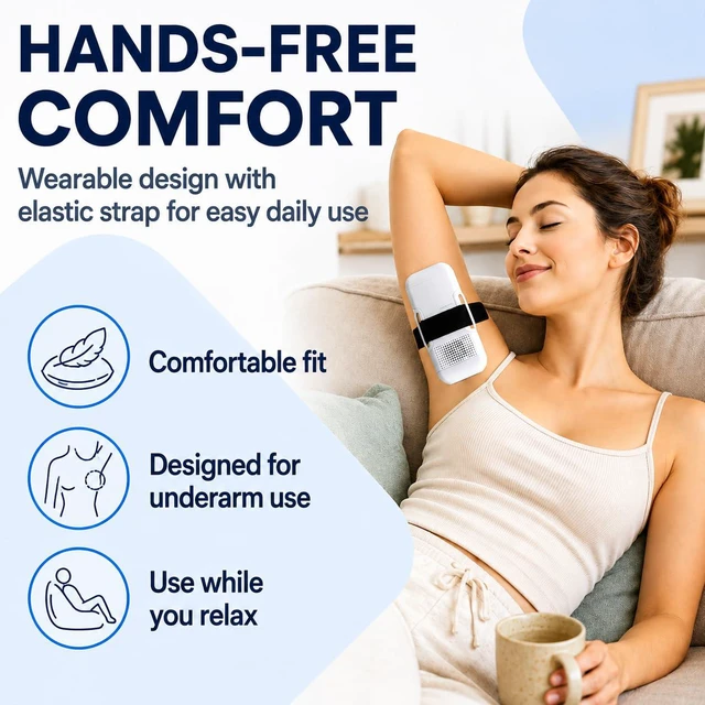 Alt view image 6 of 7 - Electronic Plasma Underarm Odor Neutralizer, Rechargeable, 2 Modes | Gentle Plasma Odor-Control Technology, 15-Min Auto Shut-Off, Hands-Free Strap & Type-C Rechargeable Design
