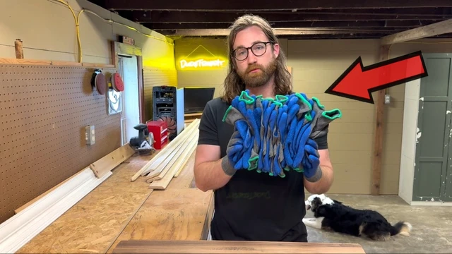 Alt view image 5 of 6 - G & F Products - 3100L-DZ-Parent 12 Pairs Large Rubber Latex Double Coated Work Gloves for Construction, gardening gloves, heavy duty Cotton Blend Blue
