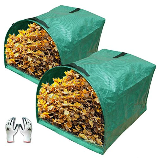 Alt view image 2 of 5 - Gardzen 2 Pack 53 Gallon Dustpan Style Yard Waste Bags Reusable
