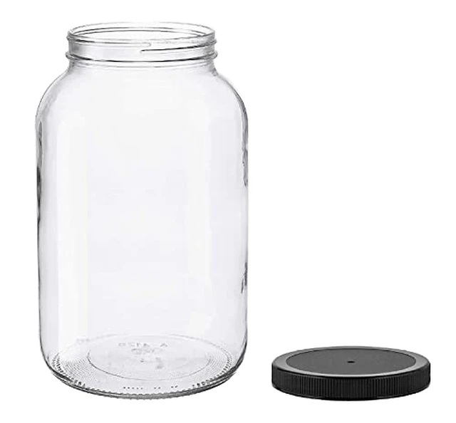 Alt view image 2 of 5 - North Mountain Supply 1 Gallon Glass Jar, Black Plastic Lid