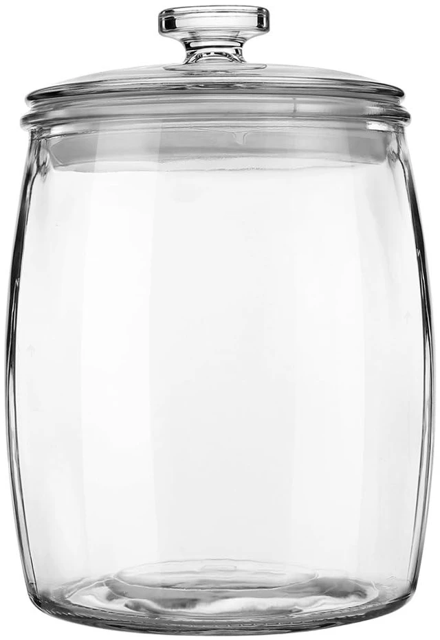 Main image of Folinstall Wide Mouth Glass Jar with Airtight Lid, 1/2 Gal Clear Container
