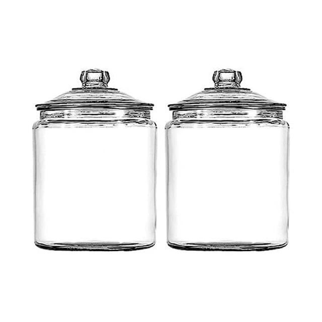 Alt view image 2 of 5 - Hocking Heritage Hill 1 Gallon Glass Jar with Lid, Set of 2